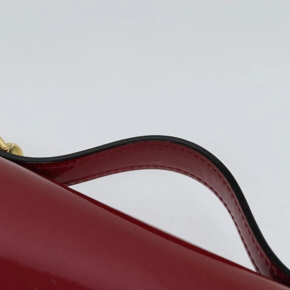 LOUIS VUITTON Vernis Monceau BB Hand Bag 2way Rose Andian M91579 LV Auth 127225 - Picture 9 of 16